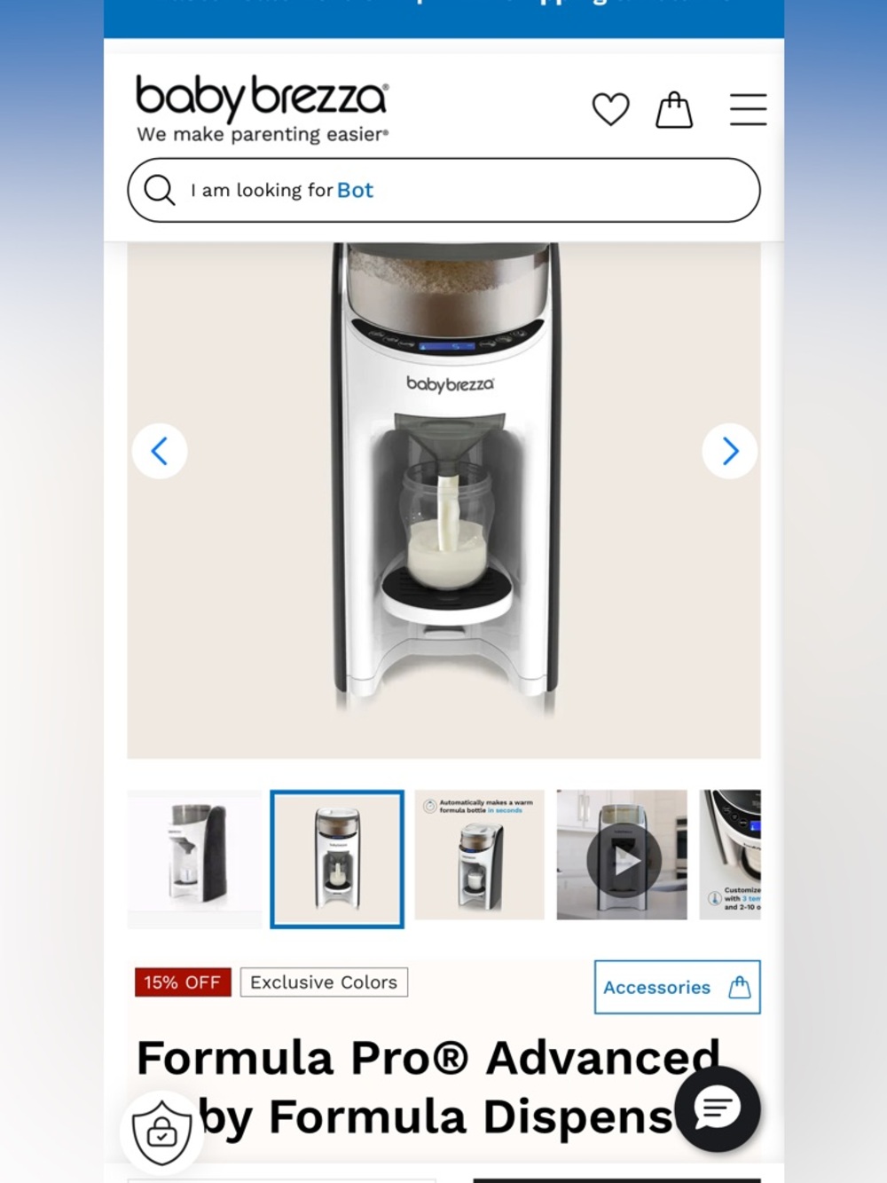 Baby Brezza Formula Pro® Advanced Bottle Dispenser - White